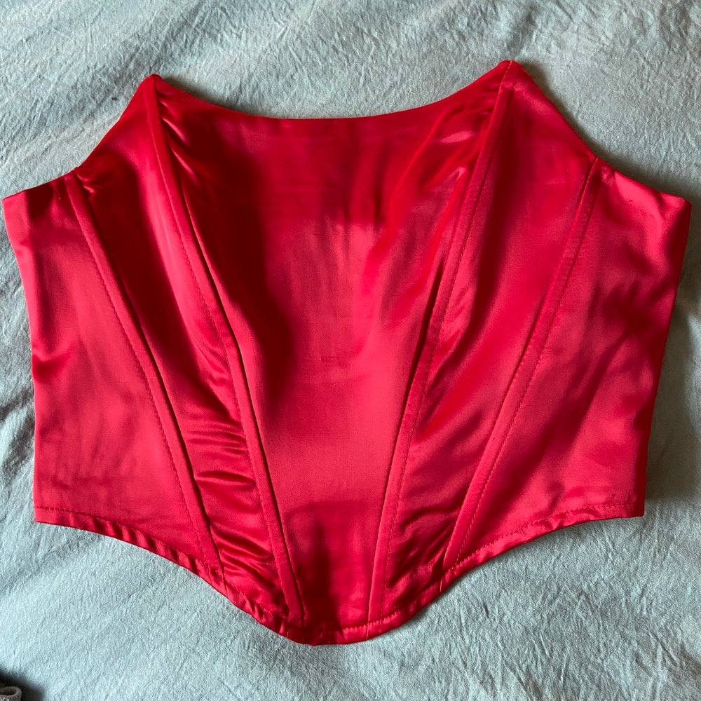 Red corset top